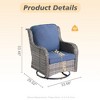 XIZZI Wicker Patio Furniture Set with 3-Seat Sofa, Swivel Rocking Armchairs & Ottomans & Side Table, Modular Sectional Outdoor Conversation Sofa Set - 2 of 4