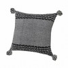 HomeRoots 20" X 20" Black And White 100% Cotton Geometric Zippered Pillow - 4 of 4