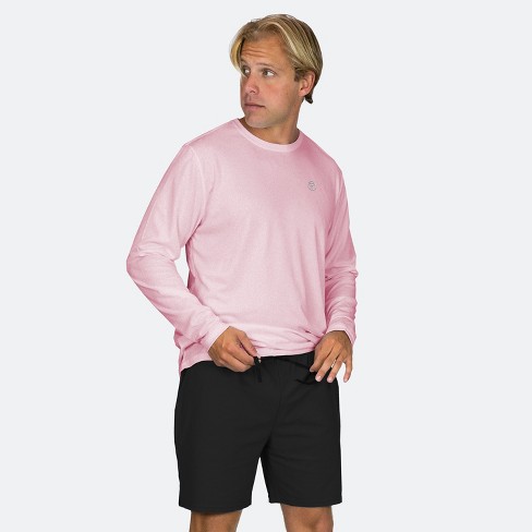 Vapor Apparel Men's UPF 50+ Sun Protection Solar Long Sleeve Shirt, Pink  Blossom, Medium