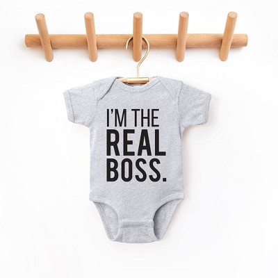 The Juniper Shop I'm The Real Boss Baby Bodysuit