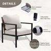 EAGLE PEAK Sunset Dune Collection Modern Patio Furniture Chair, Wicker Metal Outdoor Dining Chairs - 3 of 4