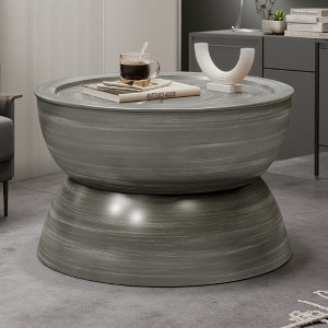 24.25" Iron Hourglass Coffee Table - 1 of 4