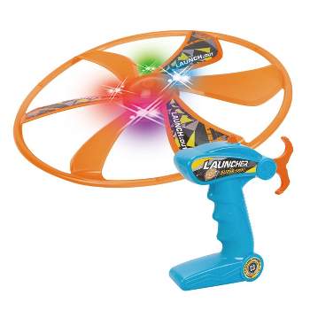 Nothing But Fun Toys Light Up LED Flying Saucer - Launch Up To 40 Feet