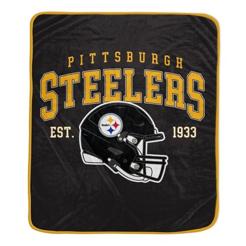 Nfl Pittsburgh Steelers Vintage Arch Block Ultra Soft Blanket : Target