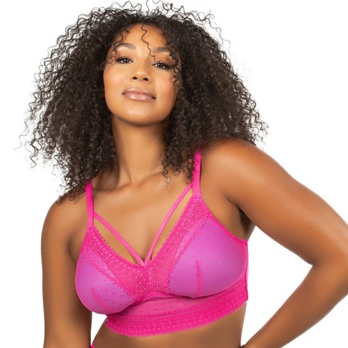 Parfait Women's Mia Dot Wire-free Bralette Bright Pink - 32c : Target
