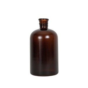 Wrapped Neck Vase Amber Glass & Metal by Foreside Home & Garden - 1 of 4