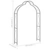 vidaXL Garden Arch Black Powder-coated iron Large Decorative Inlays - 4 of 4