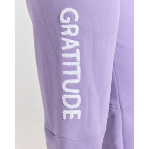 Samii Ryan | Mantra Gratitude Sweatpants, Purple, Large, 4 - 1 of 4