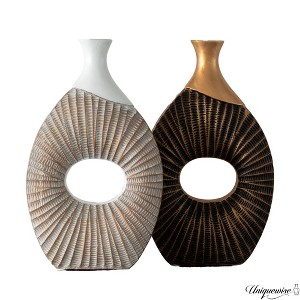 Uniquewise 19-inch Farmhouse Vase - Decorative Piece for Boho Kitchen, Bedroom Table, Home Office, Living Room or Shelf Décor - 1 of 4