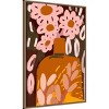 23"x33" Pastel Flower Impression No by Treechild Framed Canvas Wall Art Print Bronze - Amanti Art - 2 of 4