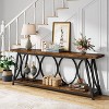 Hommoo 70.9 inch Extra Long Console Table Rustic Brown - 4 of 4