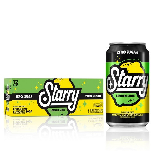 Starry Zero Lemon Lime Soda - 12pk/12 fl oz Cans - image 1 of 4