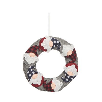 Transpac 12.99 in Multicolor Christmas Layered Gnome Wreath Polyester Holiday Decor