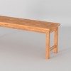 Modern Slat-Top Solid Wood Patio Bench - Brown - 4 of 4