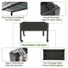 Anybear Galvanized Raised Garden Bed with Legs, 48x24x35in Large Elevated Planter Box on Wheels with Drainage Holes, - 3 of 4