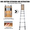 VEVOR Attic Ladder Telescoping, 350-pound Capacity, 39.37" x 23.6", Multi-Purpose Aluminium Extension, Fits 9.8'-10.5' Ceiling Heights, Silver - 4 of 4