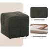 PAGED Square Ottoman Contemporary Corduroy Ottoman Foot Rest with High Resilience Foam, Foot Stool for Entryway, Living Room - 2 of 4
