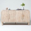 59" Farmhouse Vintage Sideboard Buffet Cabinet with Curved Handles,Vertical Wood Grain Carved Doors &Adjustable Shelves,Storage Credenza for Kitchen - 4 of 4