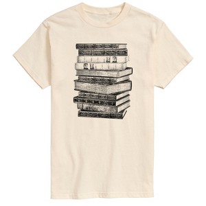 Men's - Instant Message - Stacked Books Short Sleeve Graphic T-Shirt - 1 of 4