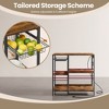 Bakers Rack, Coffee Bar Stand with Charging Station, Storage Shelves, Pull-Out Wire Basket, Table for Microwave, Kitchen - 4 of 4
