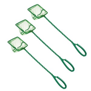 Unique Bargains Aquarium Fish Net Aquarium Fish Tank Accessories Small Fish Fine Net Green 3'' 3Pcs - 1 of 4