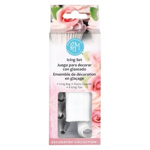 R&M International 8 Piece Icing Set with 6 Tips, Piping Bag, and Coupler - 1 of 3