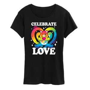 Women's - Care Bears - Celebrate Love Rainbow Short Sleeve Graphic T-Shirt - 1 of 4