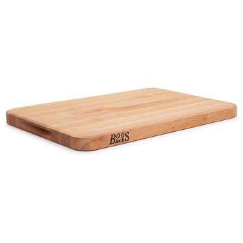 John Boos Large Chop-N-Slice Maple Wood Cutting Board for Kitchen, 20 Inches x 14 Inches, 1.25 Inches Thick Edge Grain Rectangle Butcher Boos Block