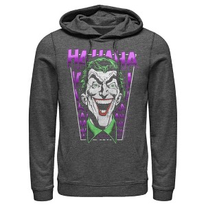 Men's Batman Joker Ha Ha Frame Pull Over Hoodie - 1 of 3