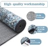 Washable  Area Rug, Non-Slip TPR Backing, Stain Resistant, Vintage Floral Design, Foldable Low Pile Accent Carpet for Living Room & Bedroom - 4 of 4