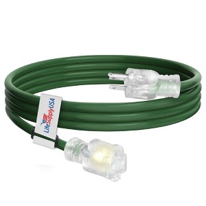 LifeSupplyUSA 12 Gauge Power Extension Cord Outdoor & Indoor Waterproof Cable SJTW 12/3 ETL Listed - 1 of 4