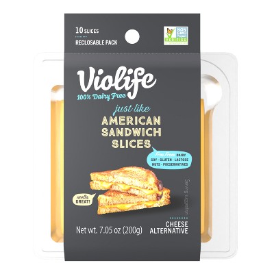 Violife Just Like American Sandwich Slices Vegan Cheese Alternative - 7.05oz/10ct