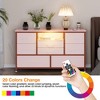 8 Drawers Dresser for Bedroom, Chest of Drawers with Fabric Bins, TV Stand Entertainment Center for Up to 55'', Fabric Closet Dresser for Hallway - 3 of 4
