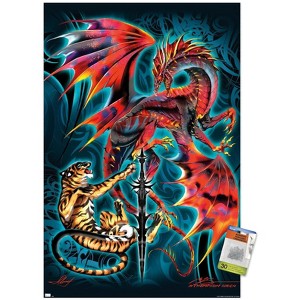 Trends International Ruth Thompson - Dragonblade Tigerblade Unframed Wall Poster Prints - 1 of 4