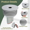 Unique Bargains Silicone Anti-Odor Ring Washing Machine Sealing Drain Stoppers 2 Pcs - 3 of 4