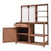 YOOCOZZ Fir Wood Patio Garden Workstation with 50.2'' Countertop, having Drawer & Cabinet, 4 Shelves and Adjustable Storage - 4 of 4