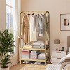 Clothes Rack with a Clothes Rail and 2 Layer Shelf, Clothes Rack for Bedroom, Wardrobe, Cloakroom, Laundry Room, 80 x 33 x 172 cm - 2 of 4