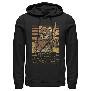 Men's Star Wars: Return of the Jedi Wicket Ewok Stripes Pull Over Hoodie - 1 of 4