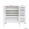 Shoe Cabinet, 4-Tier Shoe Storage Cabinet with Adjustable Shelves, Wooden Shoe Rack Organizer with Louvered Doors - 4 of 4