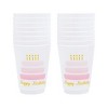 Sparkle and Bash 16 Pack Happy Birthday Cake Cups for Women, Plastic Tumblers (16 oz) - image 4 of 4