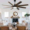 Bella Depot 72" Black Modern Ceiling Fan with LED Light and Remote 6-speed Reversible DC Motor - 4 of 4