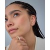 14K Gold Plated Double Half Huggie Earring Jacket Set, with Heart Ball CZ Screwback Studs, Sterling Silver Posts Statement Jewelry - 4 of 4