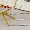 Lyngins 39.37" Rectangular Coffee Table with Tempered Glass Top & Metal Legs, 220lbs Capacity, Adjustable Feet, Ideal Center Table & Living Room Table - 3 of 4