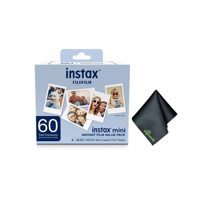 Fujifilm Instax Mini Value Pack Instant Film (60 Exposures) + Cleaning Cloth