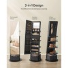 SONGMICS 360° Swivel Mirrored Jewelry Cabinet with Lights Full-Length Mirror with Jewelry Storage - image 4 of 4