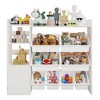 Kids Wood Organizer Cabinet for Storing Games Books Craft, Children Storage Shelf with 8 Removable Bins, Kids Bookcase for Kindergarten Playroom - 4 of 4