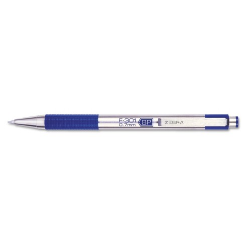 Zebra F-301 Retractable Ballpoint Pen, Fine, Blue Ink, 2 pack