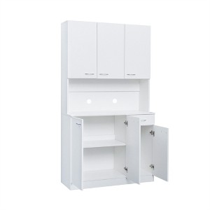 COWLOWN Tall 6-Door Wardrobe & Storage Cabinet with Drawer, Modern Wardrobe for Bedroom, Kitchen - 1 of 4