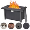 44 Inch Propane Fire Pit Table, 50000BTU Rectangle Fire Table with Cover & Rain Cover, Sturdy Steel and Iron Fence Surface, CSA Safety Certified - 3 of 4