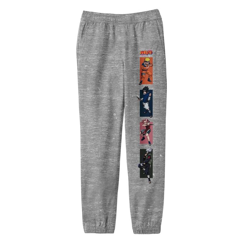 Naruto Classic Colorful Characters Boy's Athletic Heather Sweatpants, 1 of 4